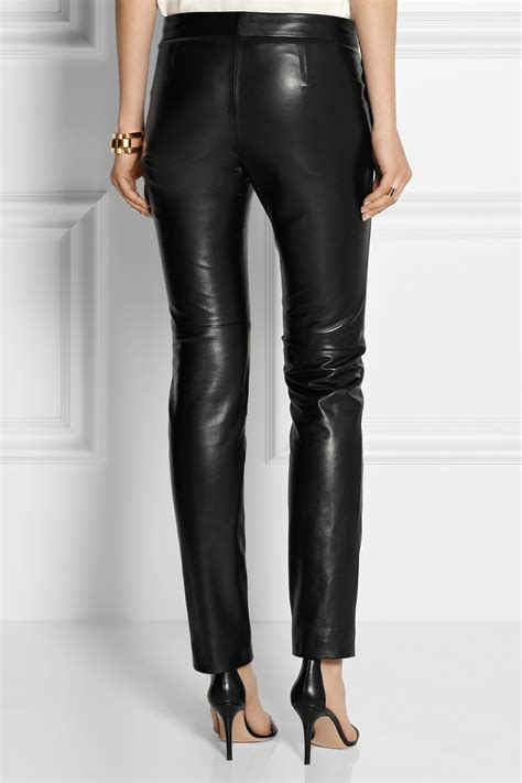 women's gucci high rise leather pants|gucci knitted track pants.